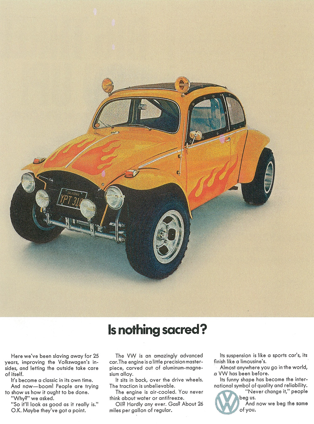 Is nothing sacred? - Vintage VW ad
