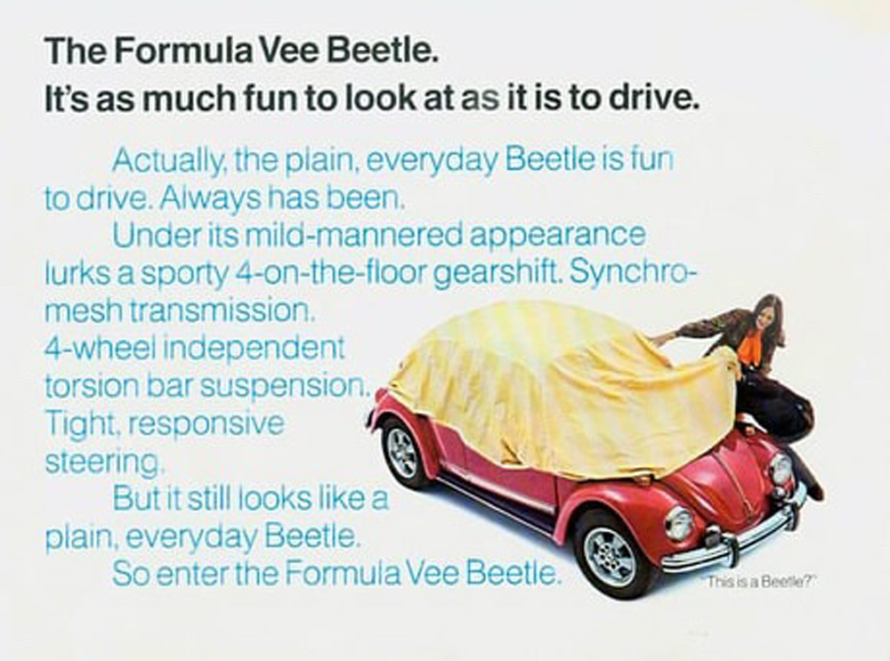 Formula Vee Volkswagen - Vintage VW ad