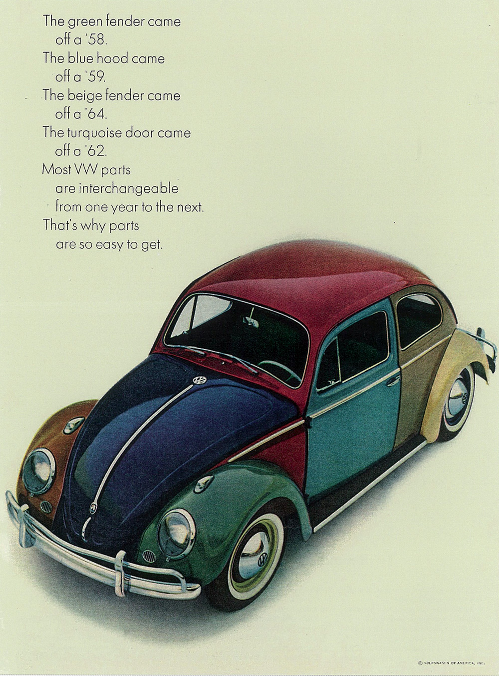 The fender came off a '58 VW - Vintage VW ad