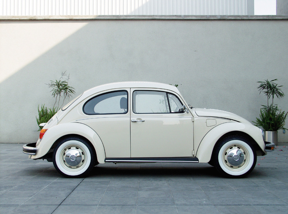 Last Edition Beetle parked outside