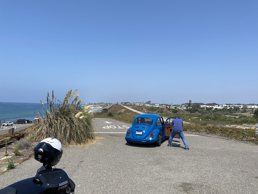 Blue Super Beetle with the next project