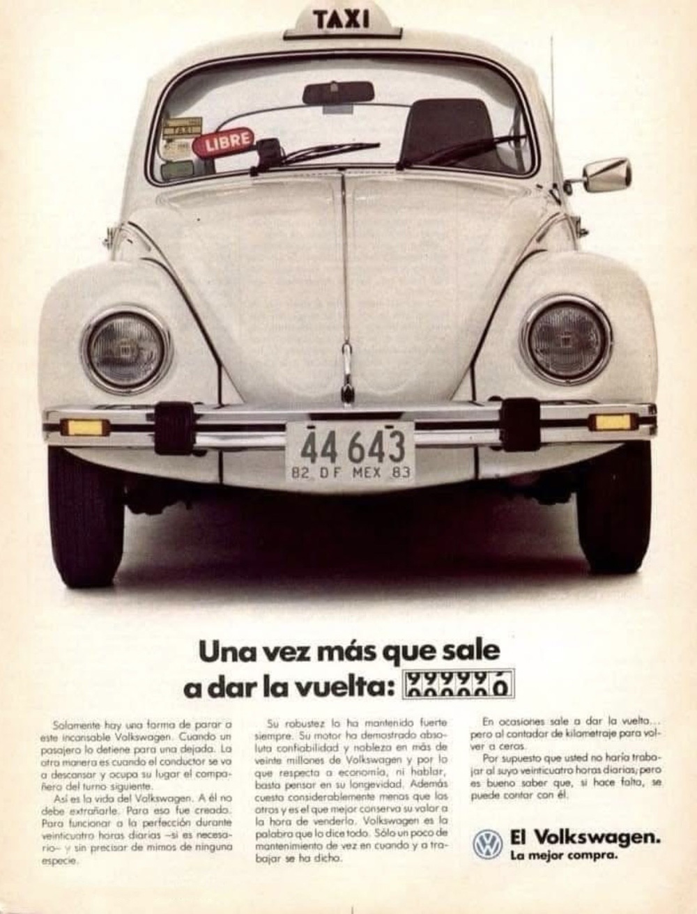 VW Vocho classic ad