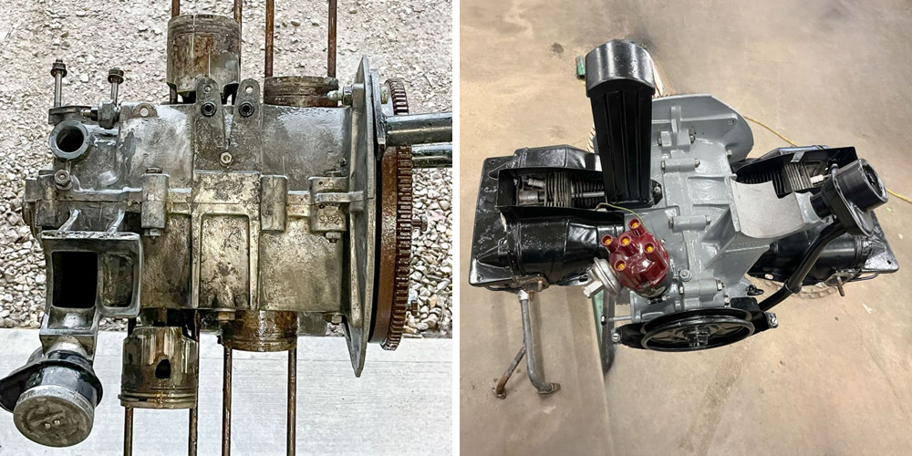air-cooled VW engine rebuilt to like new