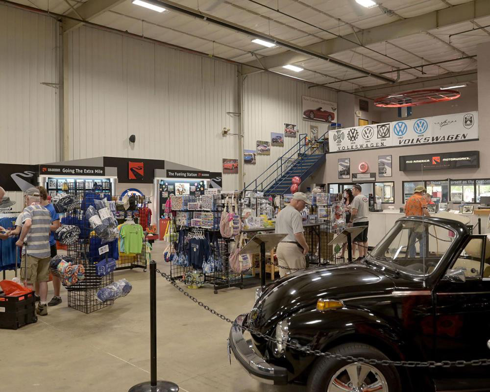 VW Super Beetle on display inside MAM