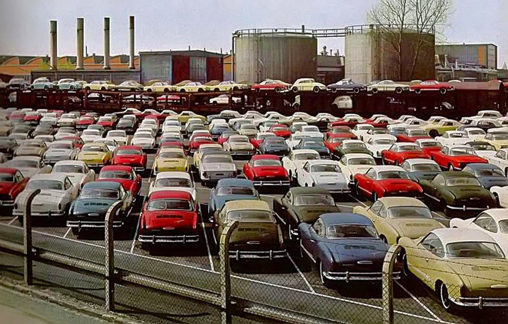 Photo shows the new car parking yard at Wilhelm Karmann in Osnabr&uuml;ck