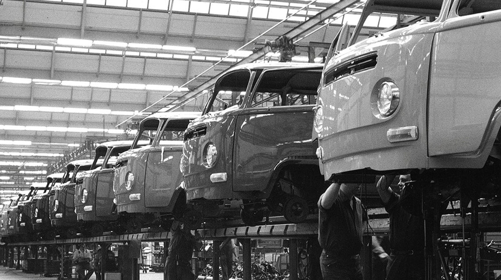 Type 
        2 final assembly at the Volkswagen Transporterwerk